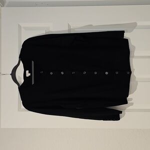 Halogen Women's Black Long Sleeve Button-Up Cardigan Size 1X